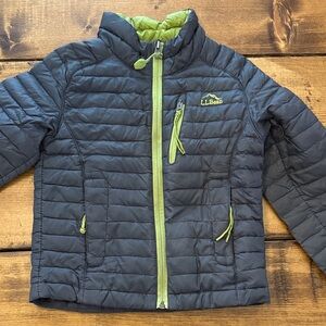 Kids L.L. Bean Gray Jacket with Lime Accents